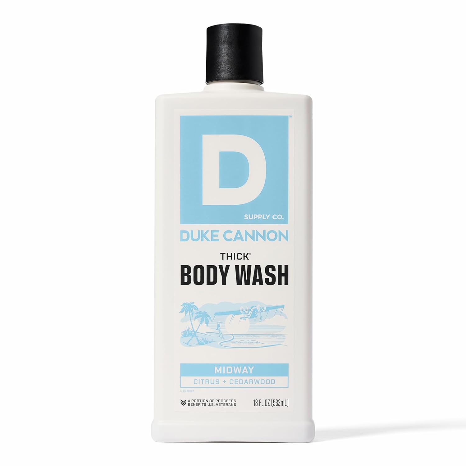 Duke Cannon Supply Co. Thick High Viscosity Men's Body Wash - Midway (Citrus + Cedarwood) 18 fl oz