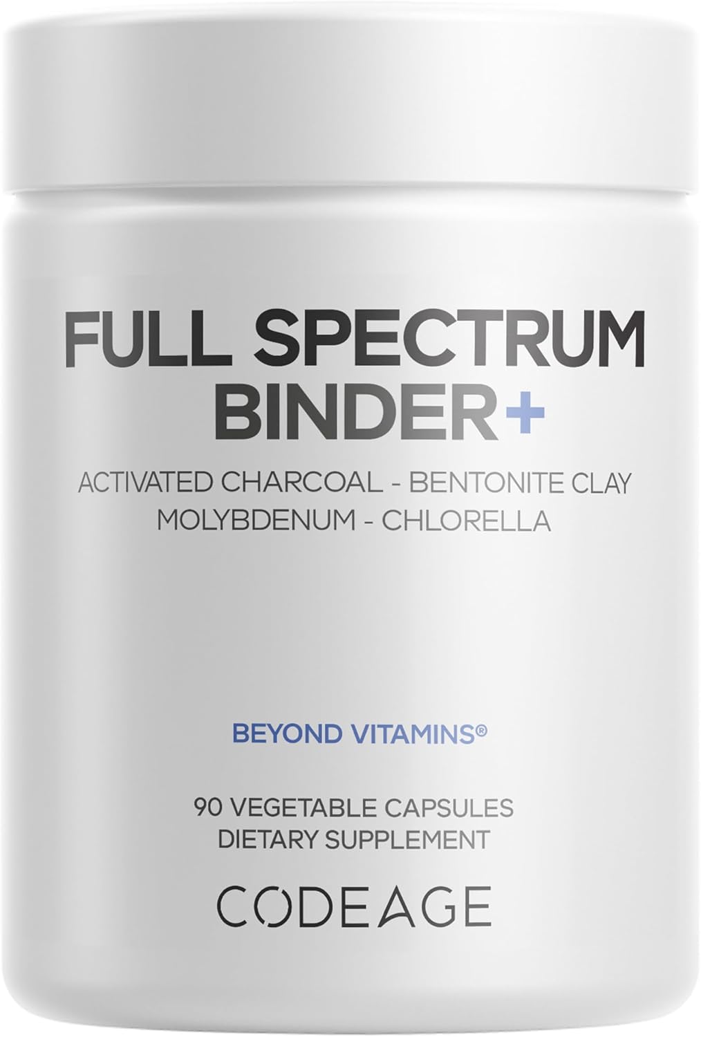 Codeage Full Spectrum Binder + Charcoal, Bentonite Clay, Minerals, Fulvic & Humic Acids, Molybdenum, Carbon Forms - 90ct