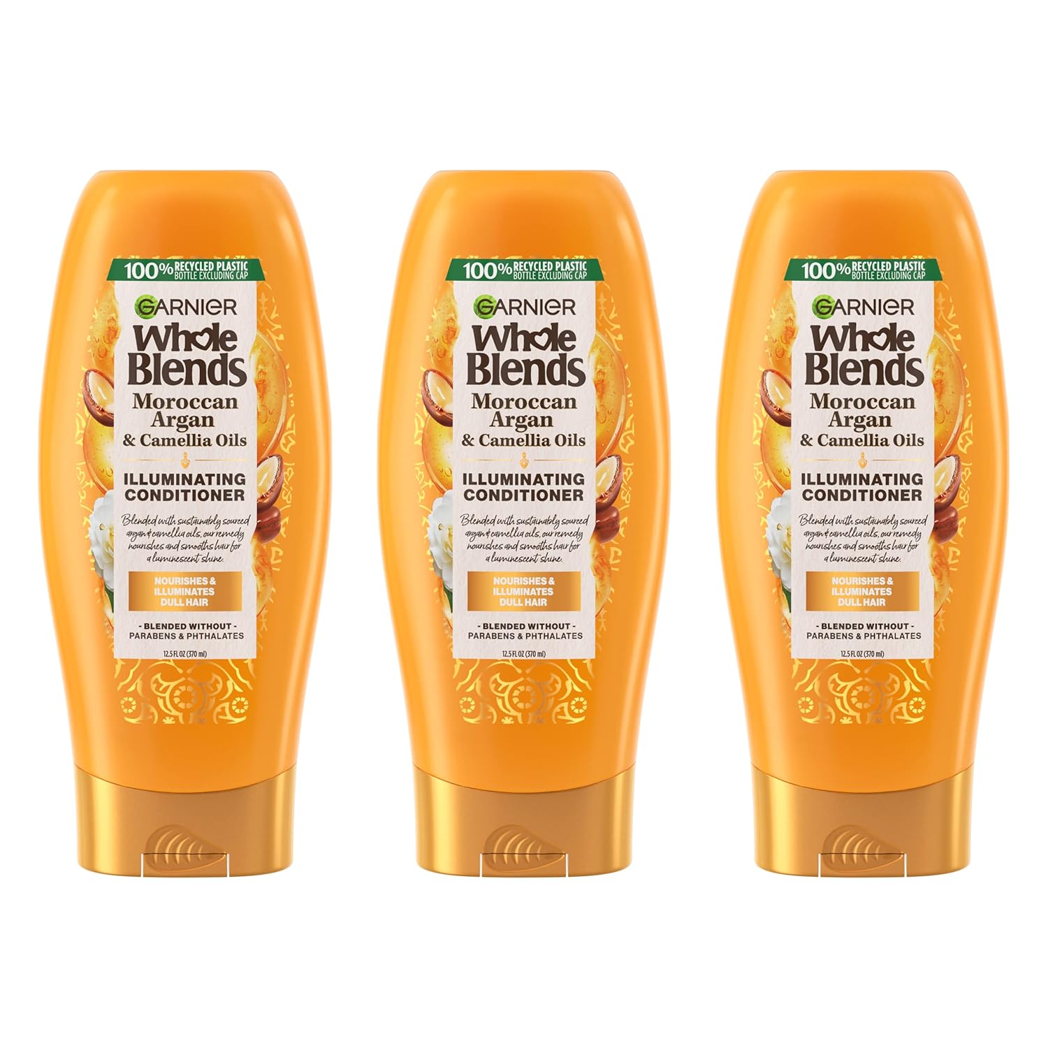 Garnier Whole Blends Conditioner w/Moroccan Argan & Camelilia Oils - 12.5 fl. oz. (3 Pack)