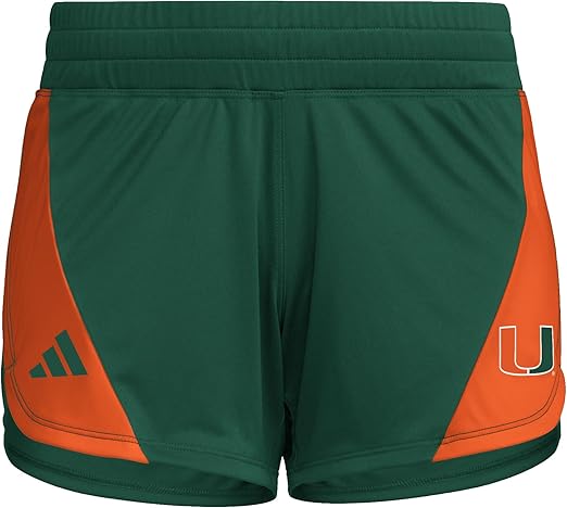 adidas Women's Designed for Training Woven NCAA University Team Shorts - Miami Hurricanes, Size XL