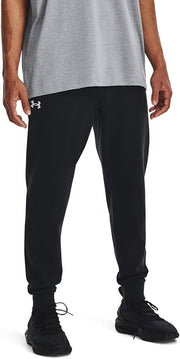 Under Armour Men's UA Rival Fleece Joggers - Black/White, Size Medium Tall