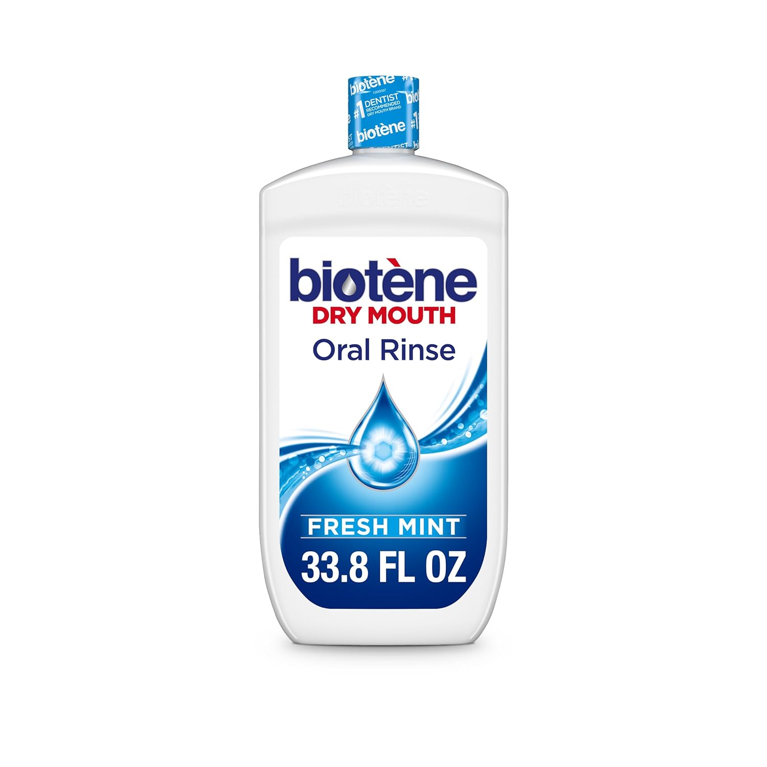 Biotene Oral Rinse Mouthwash for Dry Mouth, Breath Freshener, and Dry Mouth Treatment - Fresh Mint, 33.8 fl. oz.