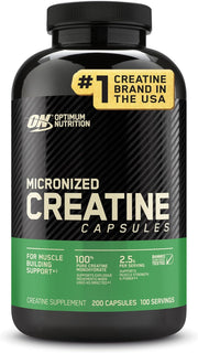 Optimum Nutrition Micronized Creatine Monohydrate Capsules 2500mg, 200ct