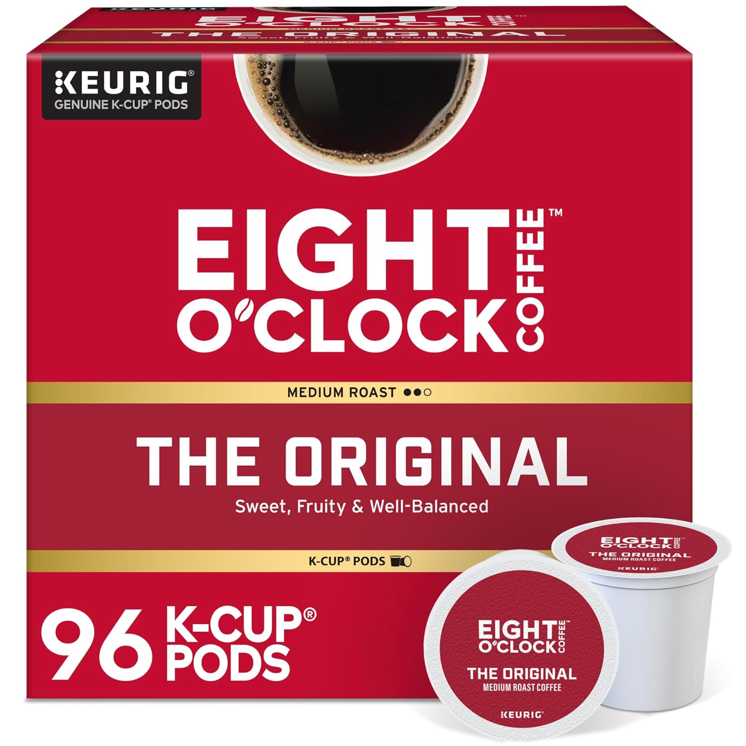 Eight O'Clock The Original Keurig K-Cup Coffee Pods - 96ct