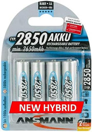 Ansmann 2850 Hybrid High-Capacities, Low Discharge Rechargeable Batteries - AA - 4 Pack