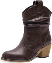 Canyon Trails Women's Pointed Toe Classic Distressed Western Boots - Dark Brown, Size 11