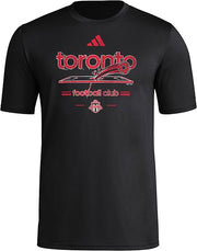 adidas Men's Toronto FC Distressed Pre-Game T-Shirt - Black, Size XL