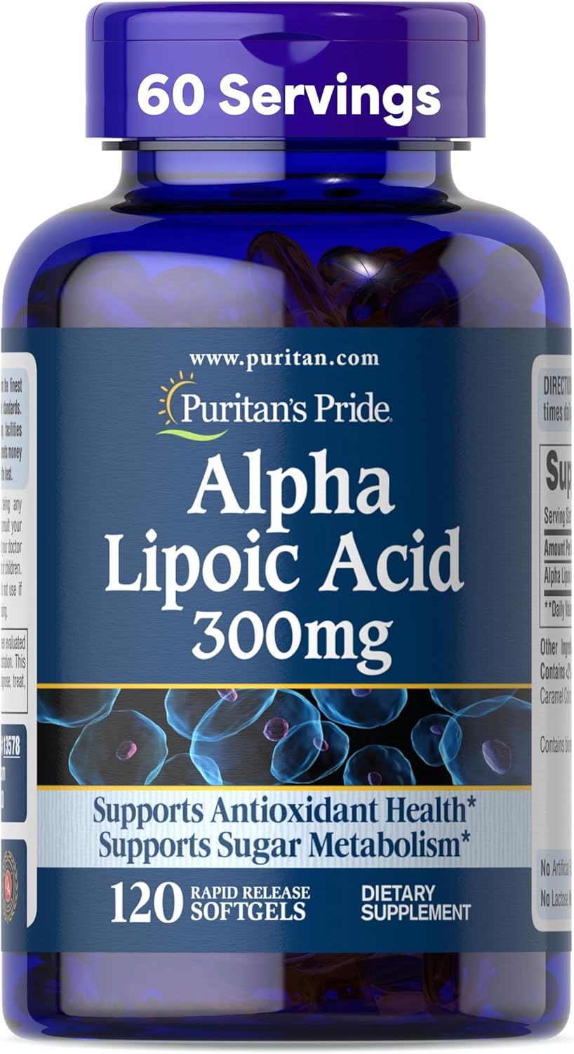 Puritan's Pride Alpha Lipoic Acid 300mg - 120 Softgels