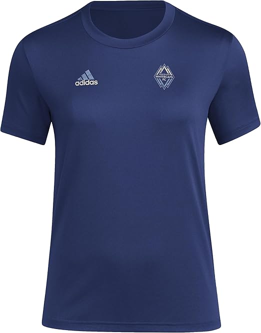 adidas Women's Vancouver Whitecaps MLS Short Sleeve T-Shirt - Navy Blue, Size Large