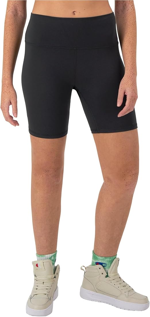 Champion Women's Soft Touch High-Rise 7" Bike Shorts - Black, Size XS