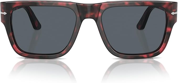 Persol Unisex Adult PO3348S 1212R5 Sunglasses - Red Havana/Blue, 57/20/145