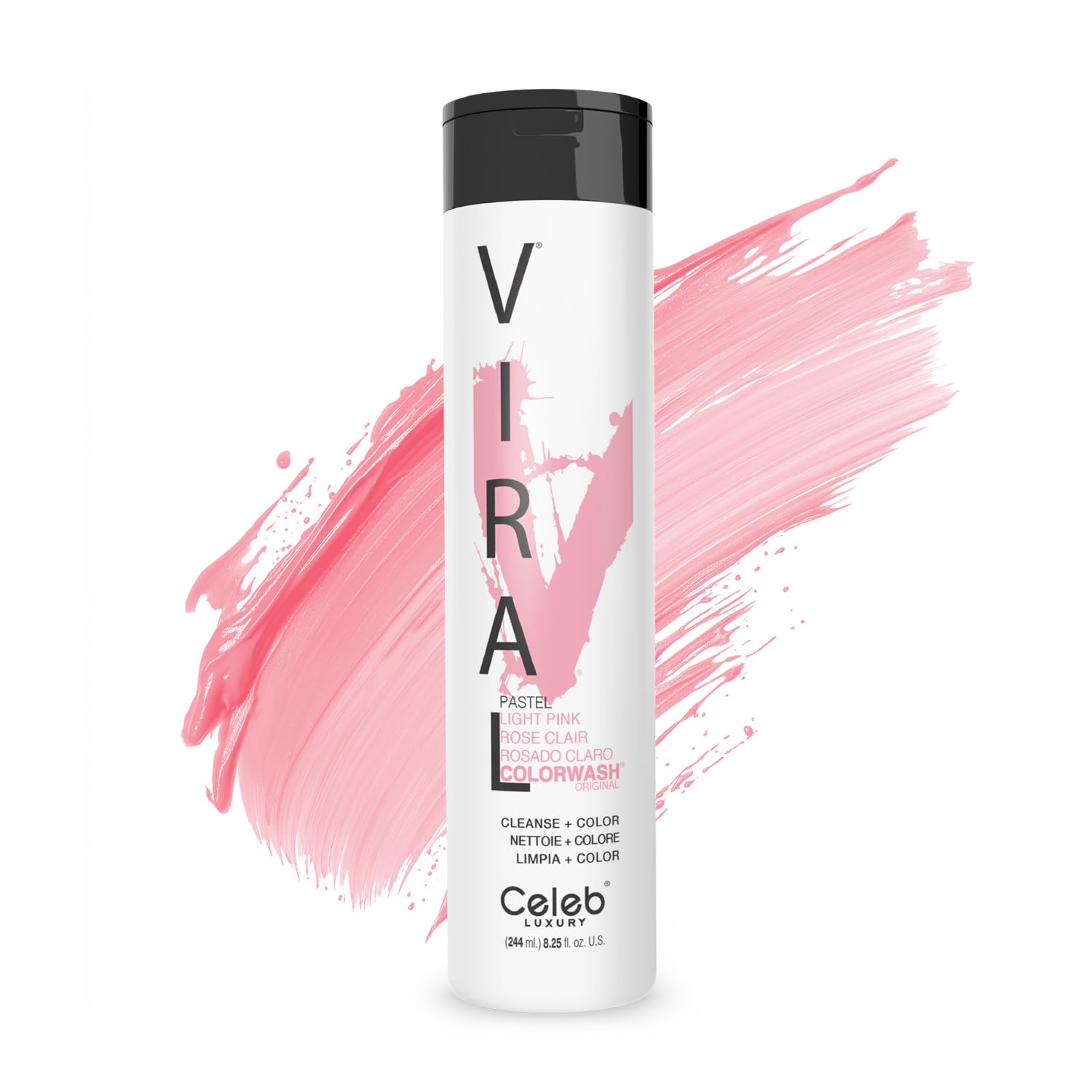 Celeb Luxury Viral Pastel Colorwash Color Depositing Shampoo - Light Pink, 8.25 fl. oz.