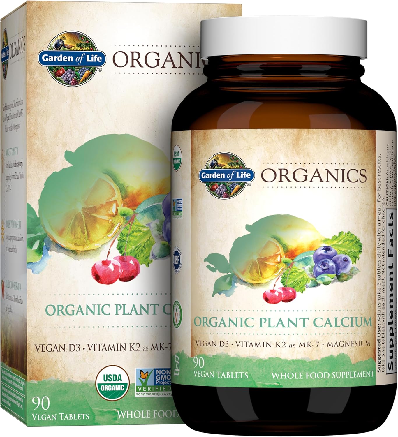 Garden of Life Organics Plant Calcium, 90 Vegan Tablets