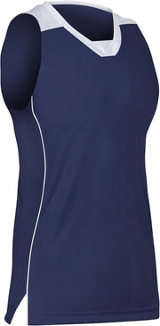 Champro Girls Elite Basketball Jersey - Navy Blue/White, Size Large