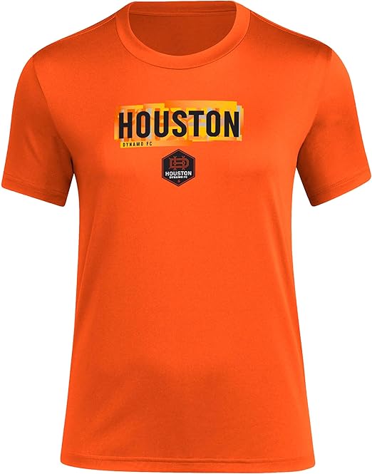 adidas Women's Houston Dynamo MLS Short Sleeve T-Shirt - Orange, Size XL