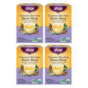 Yogi Tea Cinnamon Horchata Stress & Sleep Tea Bags w/Ashwagandha, Passionflower & Apple Cider Vinegar, 16ct (4 Pack)
