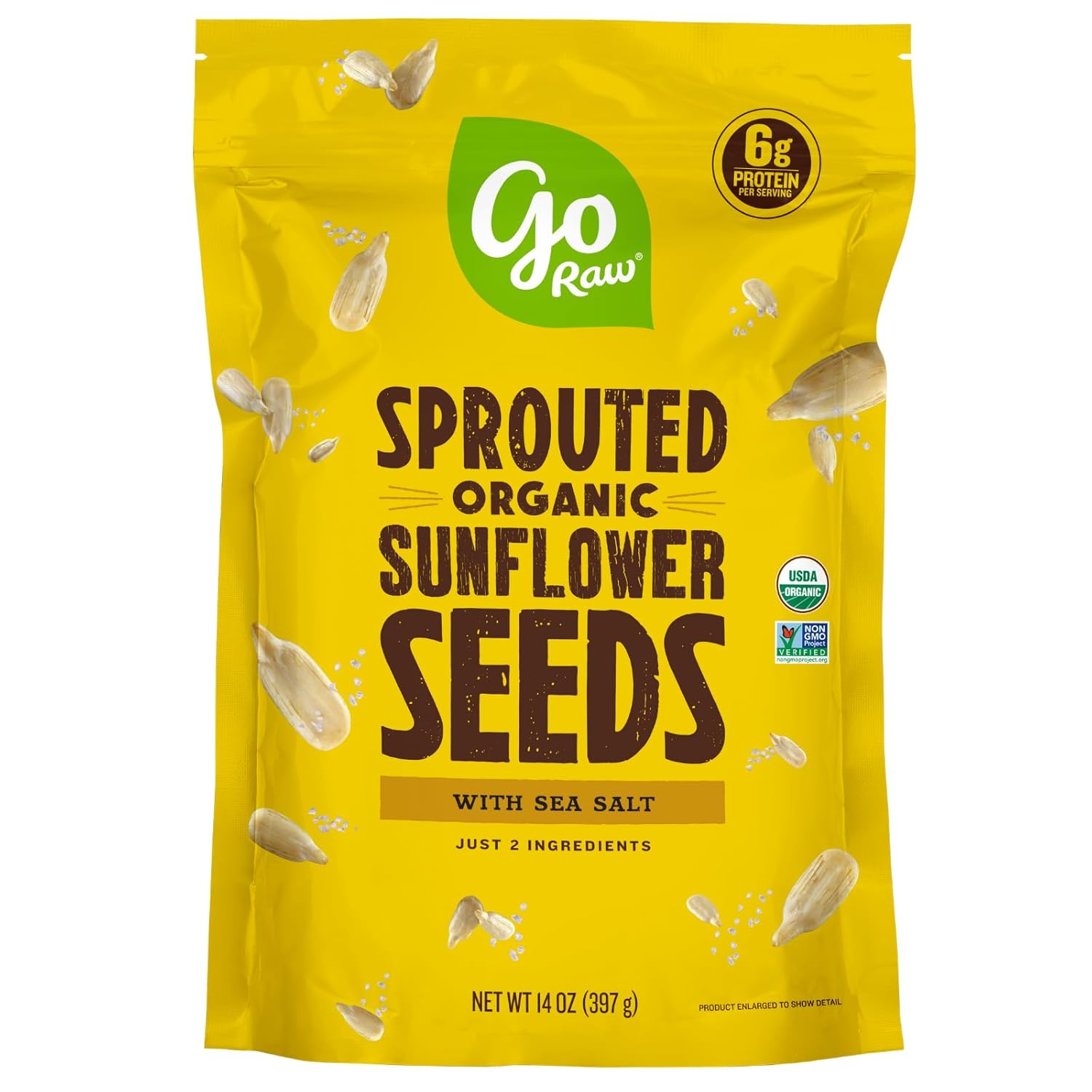 Go Raw Sprouted Seeds Sunflower with Celtic Sea Salt, 14 oz