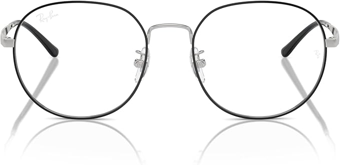 Ray-Ban Unisex RX6517D 2983 Eyewear Frames - Black on Silver Frames, 55/19/145