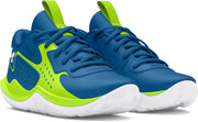 Under Armour Big Kids JET '23 Basketball Shoe - Photon Blue/High-Vis Yellow/White, 6.5 Big Kid M, Synthetic