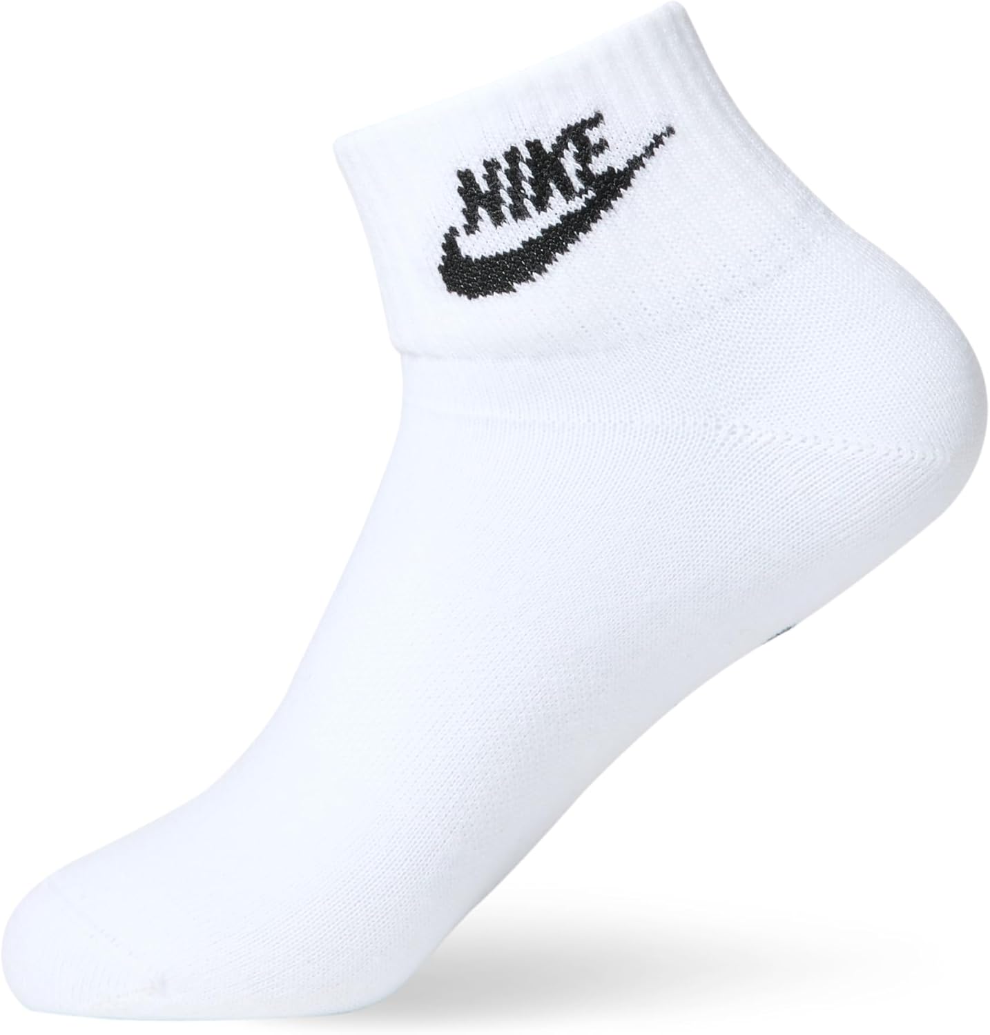 Nike Unisex Adult Everyday Essential Ankle Socks - White, Large (3 Pairs)