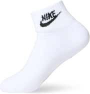 Nike Unisex Adult Everyday Essential Ankle Socks - White, Large (3 Pairs)