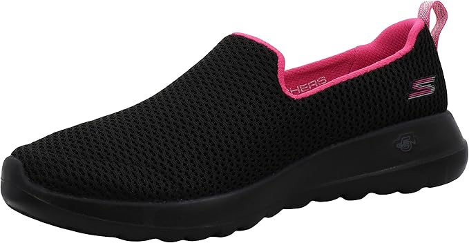 Skechers Women's Go Walk Joy Cushioning Sneakers - Black/Hot Pink, Size 9 Wide
