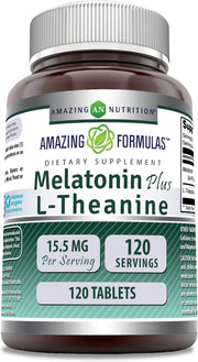 Amazing Nutrition Amazing Formulas Melatonin Plus L-Theanine 15.5mg - 120 Tablets