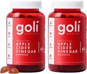 Goli Nutrition Apple Cider Vinegar Vegan Gummies - 60 Count (2 Pack)