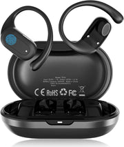 Wireless Bluetooth Ear Hook Earbuds, 40Hrs Playtime, IPX5 Waterproof - Gray