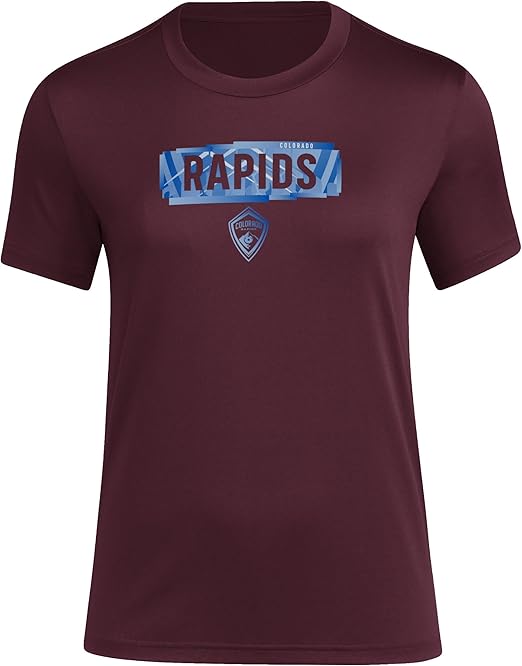 adidas Women's Colorado Rapids MLS Short Sleeve T-Shirt - Maroon, Size XL Tall