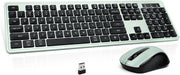 Links9+ Wireless Keyboard and Mouse Combo, 2.4GHz Silent Keyboard, Optical Mouse, Plug and Play - Black & Green