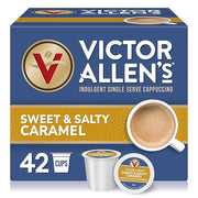 Victor Allen's Coffee Sweet and Salty Caramel Keurig Cappuccino K-Cup Pods, 42ct