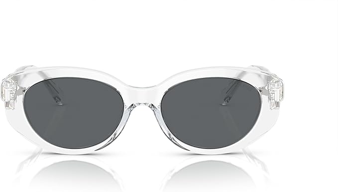 Swarovski Women’s SK6002 102787 Sunglasses - Transparent Crystal/Dark Gray, 53/18/135