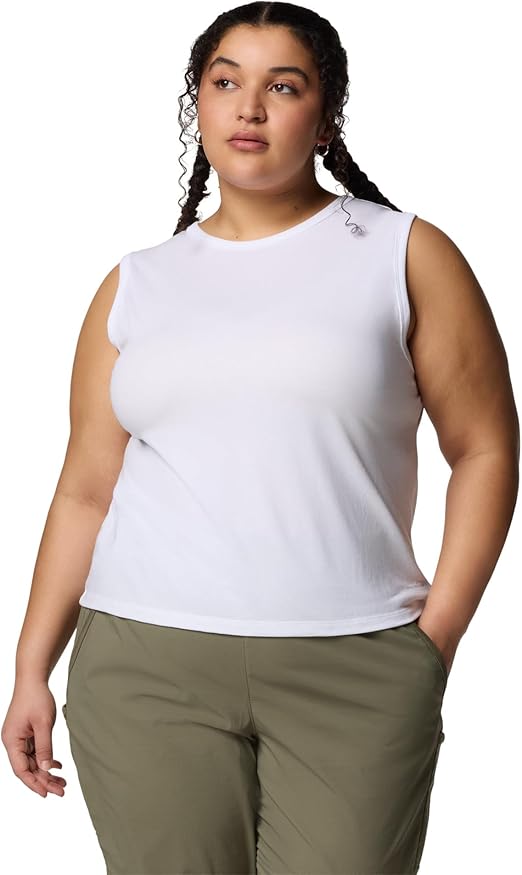 Columbia Women's Sun Trek II Crew Neck Tank Top - White, X-Large