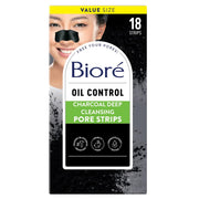 Biore Oil Control Charcoal Deep Cleansing Pore Strips, Blackhead Remover Pore Nose Strips - 18ct