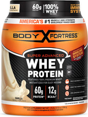 Body Fortress Super Advanced 100% Whey Protein Powder - Vanilla, 1.74 lb.