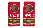 Eight O'Clock Coffee 100% Colombian Peaks Medium Roast Ground Coffee, 30oz Bag (2 Pack)