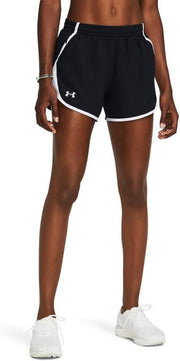 Under Armour Women's Fly-By Shorts - Black/White, Size Small