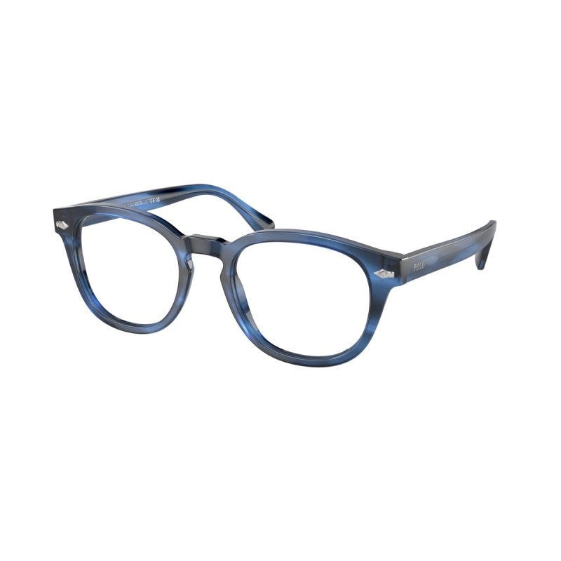 Polo Ralph Lauren PH2272 6139 Eyewear Frames - Shiny Striped Blue Havana, 52/21/145