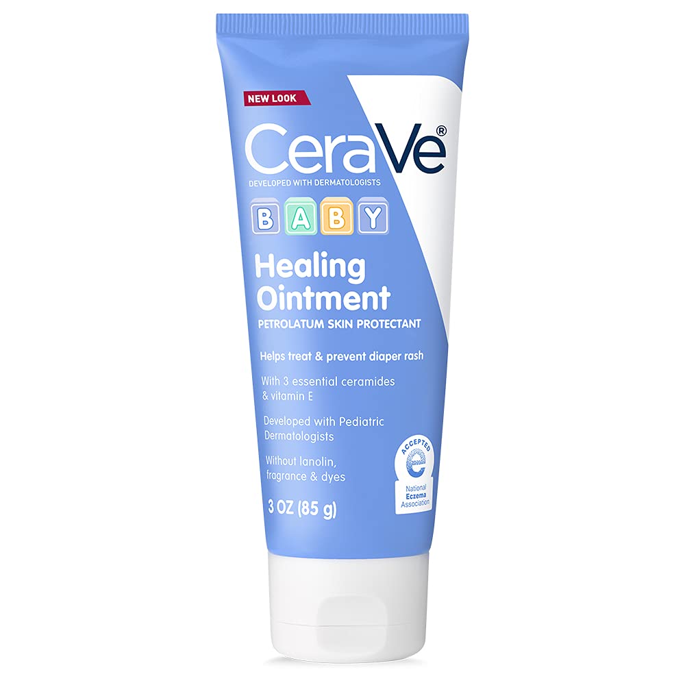 CeraVe Baby Healing Ointment Petrolatum Skin Protectant, 3 oz.