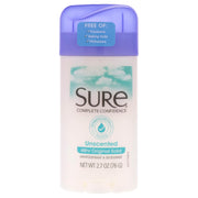 Sure Women's Antiperspirant & Deodorant Original Solid Stick - Unscented, 2.7 oz.