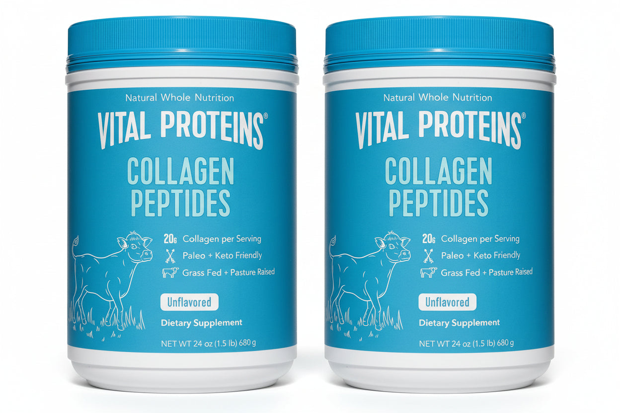 Vital Proteins Collagen Peptides Powder, Unflavored - 24oz (2 Pack)