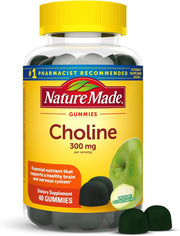 Nature Made 300mg Choline Gummies - Green Apple, 40 Gummies