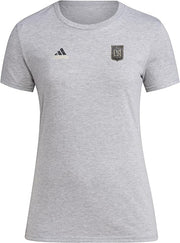 adidas Women's Los Angeles Football Club MLS Short Sleeve T-Shirt - Medium Heather Gray, Size Medium Tall