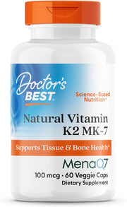 Doctor's Best Natural Vitamin K2 MK-7 w/MenaQ7 100mcg - 60ct