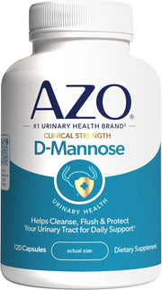 Azo Clinical Strength D-Mannose Cleanse + Protect Capsules for Urinary Tract Health, 120ct
