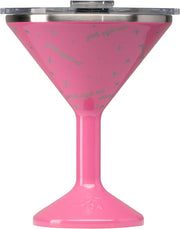 ORCA Tini 13 oz Insulated Martini Glass, Stainless Steel Tumbler, Pink "Girls Night Out"