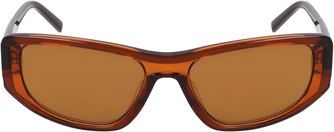 DKNY Women's DK553S Oval Sunglasses - Layered Brown, One Size
