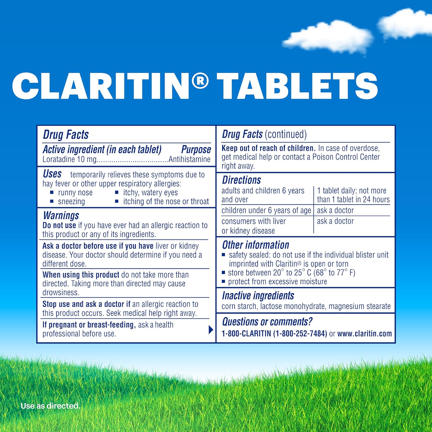 Claritin Allergy Relief 24 Hour Non-Drowsy Loratadine Tablets - 100ct