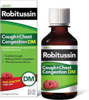 Robitussin Cough + Congestion DM Cold Medicine - Raspberry, 8 fl. oz.